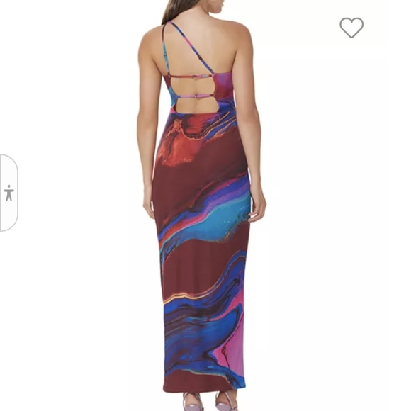 AFRM Foley Printed One Shoulder Open Back Maxi Dress - Picture 3 of 3